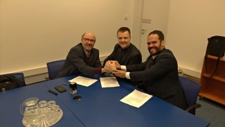 Paulo Martelli, Matej Kosir and Dr. Quirino Cordeiro Junior