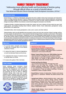 This was a Poster I presented during second Uganda Alcohol Policy Conference (UAPC20) that was organised by Uganda Alcohol Policy Alliance in November 2020. Family therapy is that treatment that is aimed at addressing specific issues affecting health and functioning. This is always very helpful to the families going through a very difficult period just like the families KYDA Rehabilitation Centre is working with, which are alcoholic families. KYDA Organization social workers and counselors always do the activity since they have got experience in child protection and alcohol harm, behavioral problems and domestic violence in line with substance use.