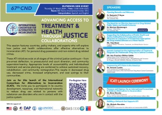 launch of the International Consortium for Alternatives to Incarceration (ICATI)